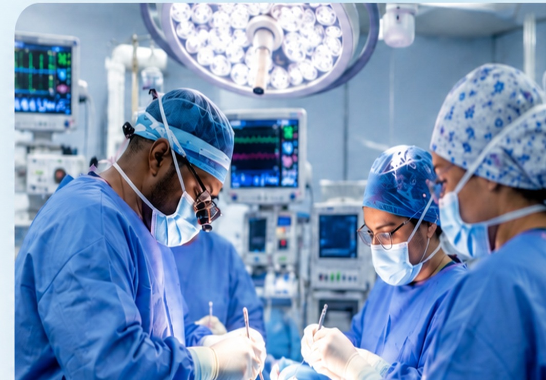 Healthcare professional in a modern surgical environment